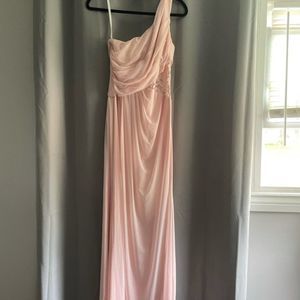 Blush Pink David's Bridal Bridesmaid Dress